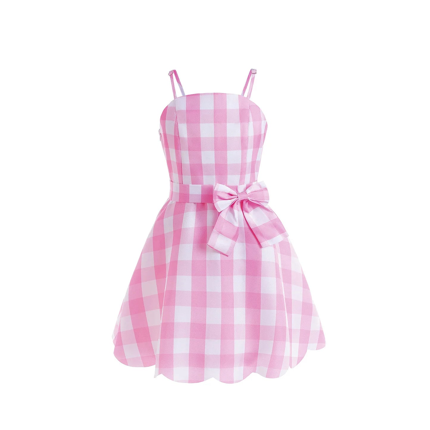 2023 Hot Movie Barbie Costume For Kids Girls Cosplay Pink Plaid Dress Halloween Girl Dress Up Carnival Party Clothes 2-10 Years