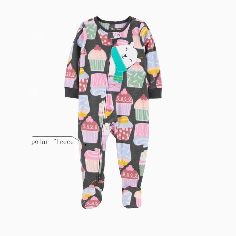 Newborn Baby Boy Clothes Fleece Warm Infant Baby Rompers Spring Autumn Toddler Girls Jumpsuit Kids Costume