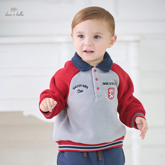 Dave Bella Autumn Winter Baby Kids Boys Tops Long Sleeve Sweatshirt Kids Boys Girls Sweaters Children's Clothes DB4243116