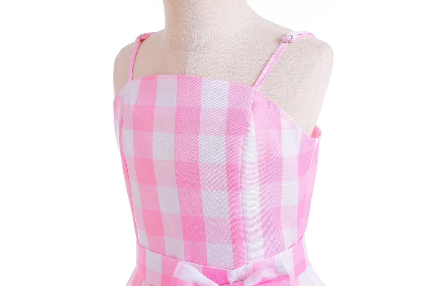 2023 Hot Movie Barbie Costume For Kids Girls Cosplay Pink Plaid Dress Halloween Girl Dress Up Carnival Party Clothes 2-10 Years